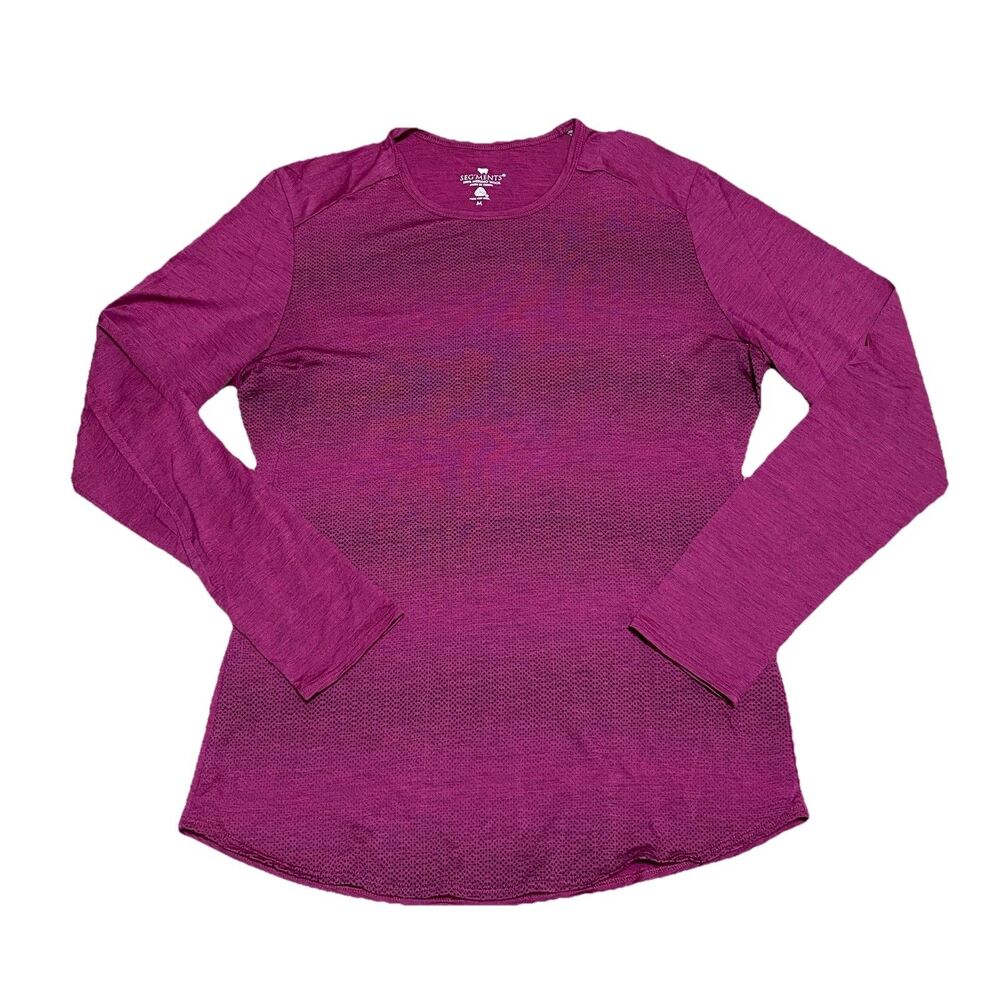 Segments Merino Wool T-Shirt Womens M Pink Base Layer Classic Outdoor Hiking